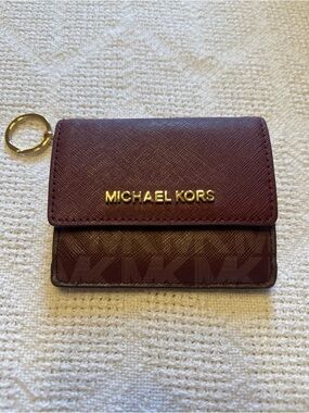 Michael Kors Wine Card Holder with Gold Hardware